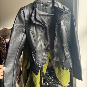 Romeo & Juliet Couture Black Leather Jacket